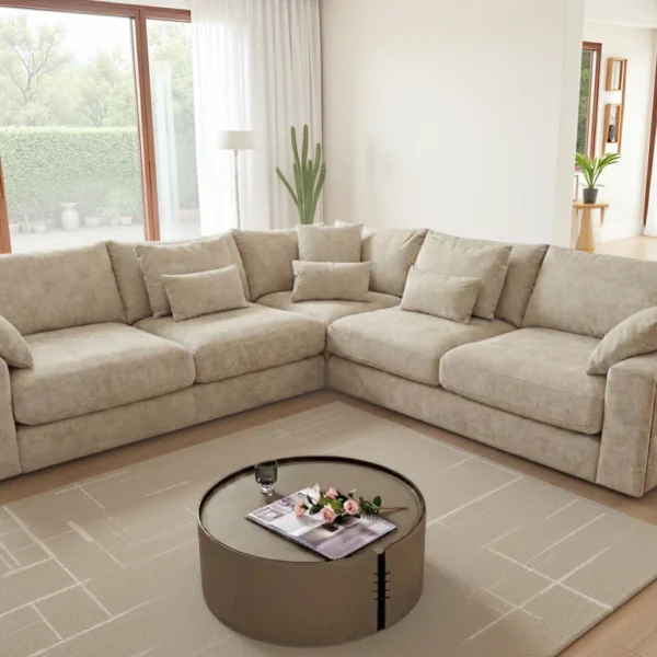Jupiter Large Corner Sofa - Beige