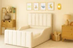 Panel Kids Upholstered Bed Frame With Side Rails - Image 3