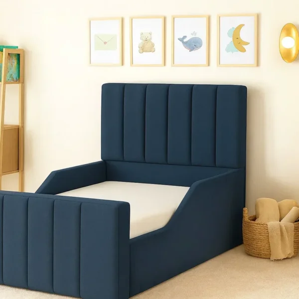 Panel Kids Upholstered Bed Frame With Side Rails