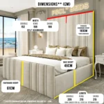 2026 DaVinci- Tall headboard Bed Frame (2 Piece Headboard) - Image 3