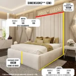 2026 New York Tall headboard Bed Frame (2/3 Piece Headboard) - Image 7