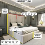 2026 Chicago High Headboard Bed Frame (2-Piece Headboard) - Image 2