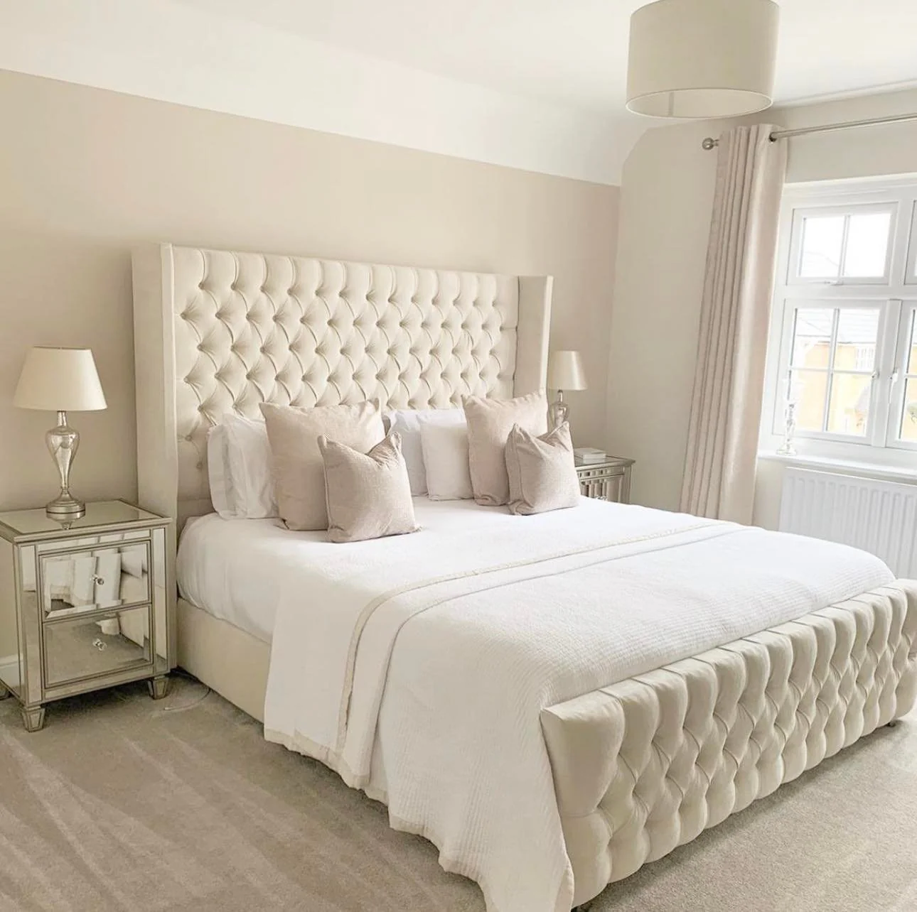 polly-1 Polly Wing Buttoned Bed Frame - Image 1