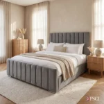 2026 Athens Linear Designer Bed with ottoman storage