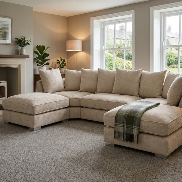 Bishop Alaska Beige U Shape Sofa
