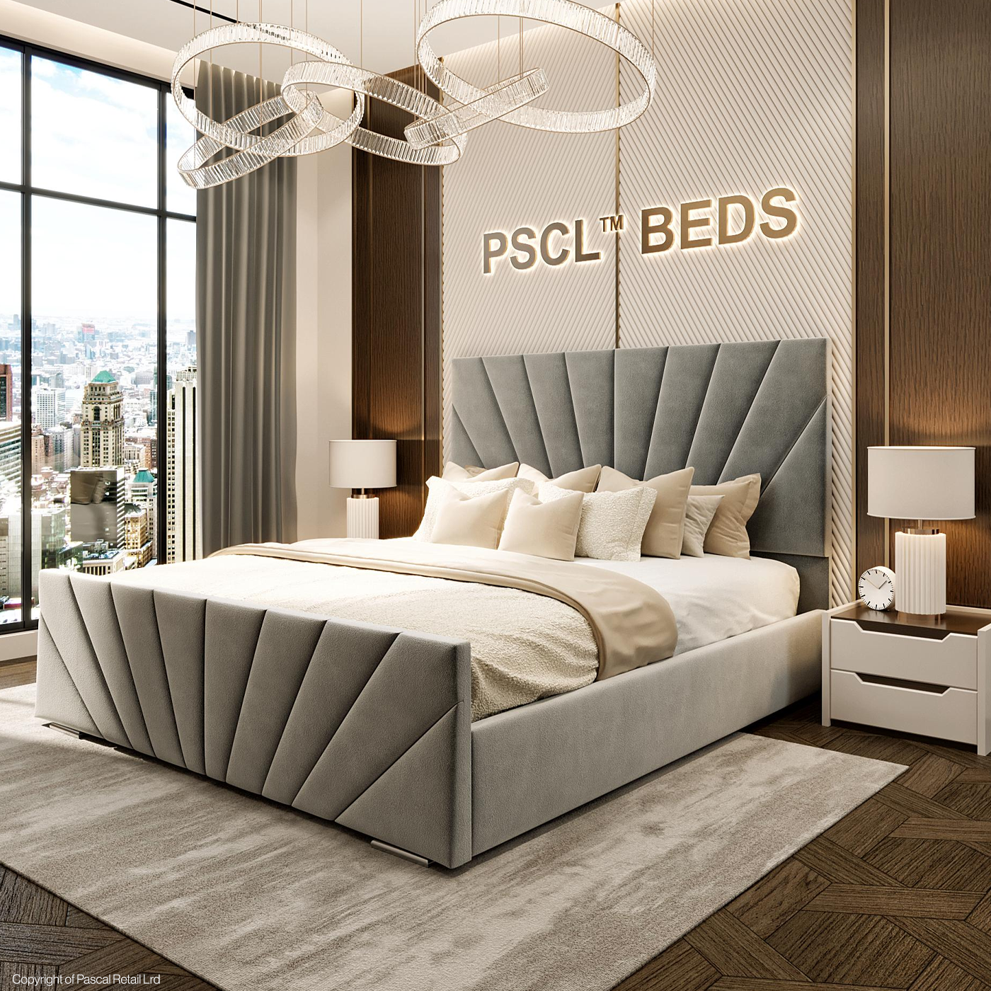 tokyo-sunrise 2026 Tokyo Sunrise Designer Bed – With Optional Ottoman Storage - Image 1