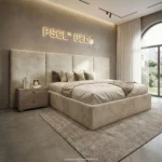 Marble Bahamas PSCL Luxury Hotel Style Wide Bed, Marble Fabric